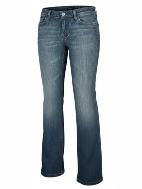 7 For All Mankind Flynt Bootcut Blue Jeans Womens Size 28 Cotton Blend Low Rise